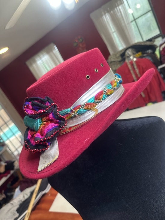 Vintage 90s ARLOP Red Western Hat – Fiesta / Southwestern  display picture 3